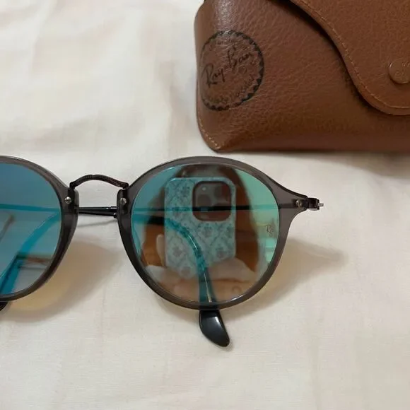 Ray-Ban RB2447NF-62554O-52 Transparent Grey/Blue Flash  display picture 3